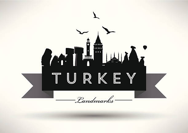 bildbanksillustrationer, clip art samt tecknat material och ikoner med turkey's landmark design - istanbul blue mosque skyline