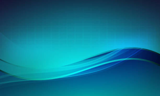 Turquoise green wavy vector abstract background illustration Turquoise green wavy vector abstract background illustration with gradients for use for template, slide, zoom call, video call, banner, cover, poster, wallpaper, digital presentations, slideshows, Powerpoint, websites, videos, design with space for text. Created in Adobe illustrator. virtual background stock illustrations