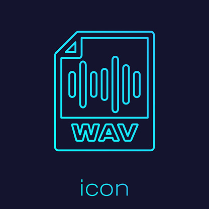 Turquoise Wav File Document Icon Download Wav Button Line Turquoise Wav File Document Icon Download Wav Button Line