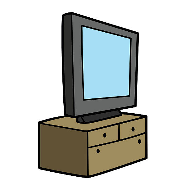 Best Cartoon Of A Tv Stand Illustrations, Royalty-Free ...