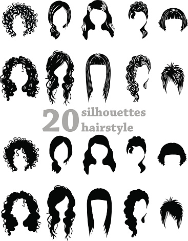 Twenty silhouettes hairstyles