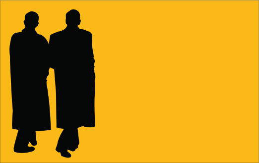 Businessmen in silhouette. vector