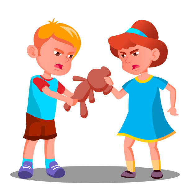 Best Kids Fighting Toy Illustrations, Royalty-Free Vector Graphics ...
 Kids Argue Clipart