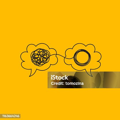 istock Two doodle brains 1163664246