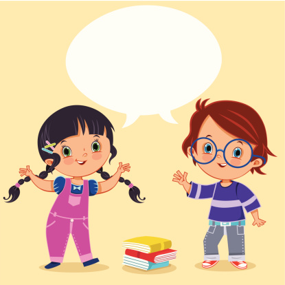 Two Kids Talking Stock Illustration Download Image Now Istock
