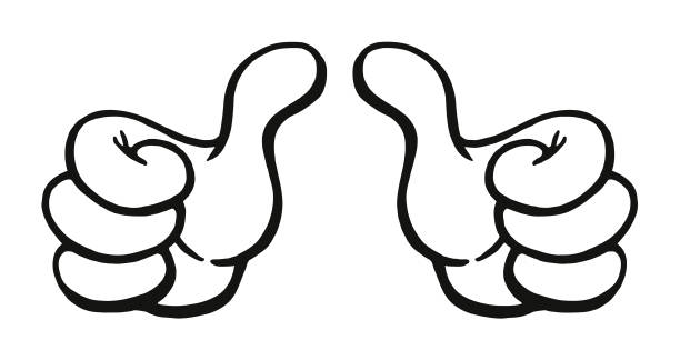 Two thumbs up clip art