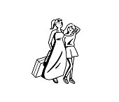 istock Two women going on a trip. 1333017813