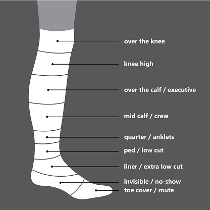 Types Of Socks Scheme Stock Illustration - Download Image Now - iStock