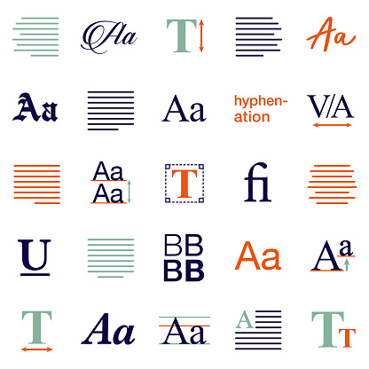 Typography Icon Set