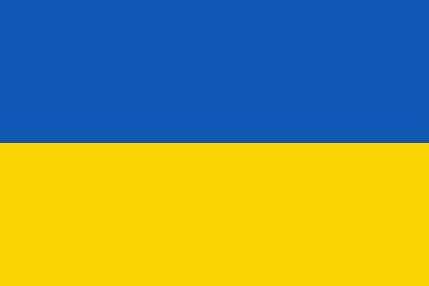 Ukraine Europe Flag vector art illustration
