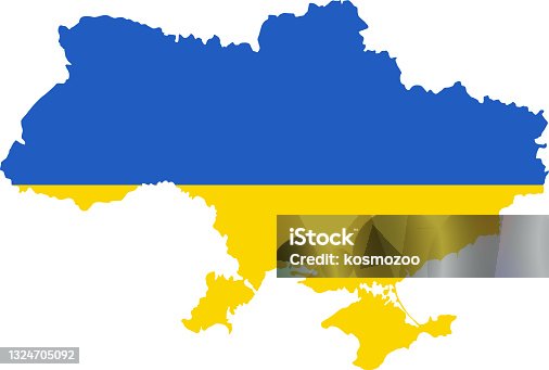 istock Ukraine flag map 1324705092