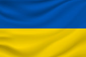 Ukraine flag. Vector illustration. EPS10