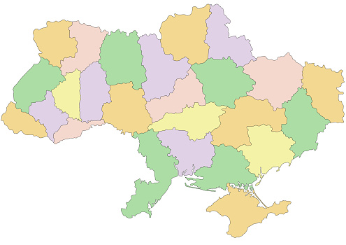 Imagen De Mapa De Ucrania Vector Fotografia De Stock