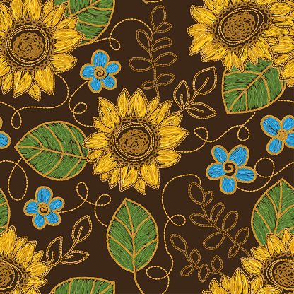 Ukrainian floral flower embroidery