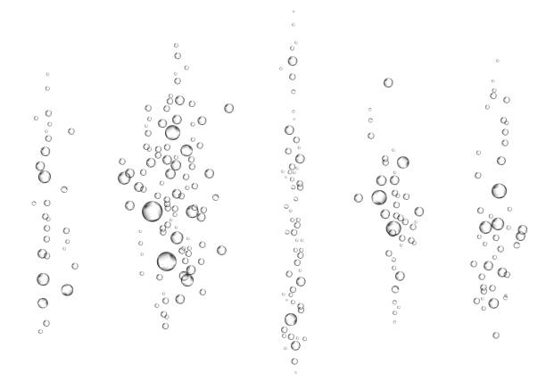 水中の炭酸気泡は、白い背景の上。 - 炭酸点のイラスト素材／クリップアート素材／マンガ素材／アイコン素材