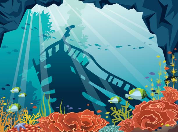 Best Sunken Ship Illustrations Royalty Free Vector Graphics