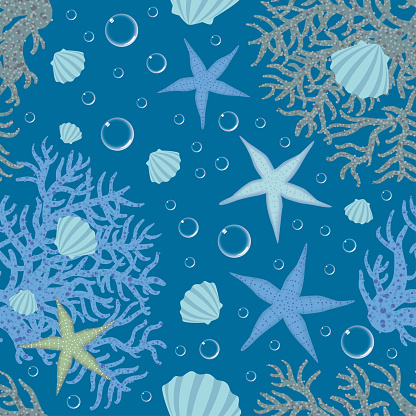 Underwater Seamless Marine Blue Theme