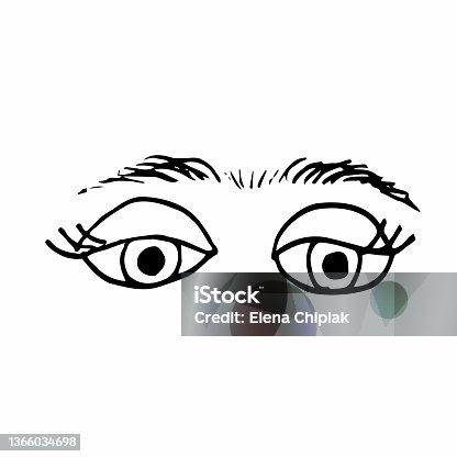 istock Unibrow shaping eyebrows and beauty eyes. Waxing hair on the face. Mono Eyebrow before correction. The concept of depilation and hair removal 1366034698