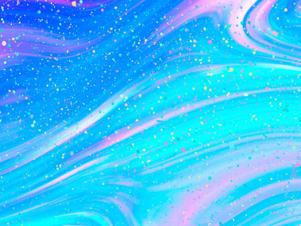 unicorn-hintergrund mit regenbogengewebe. fantasy-gradientenkulisse mit hologramm. vektorillustration für plakat, broschüre, einladung, coverbuch - einhorn regenbogen stock-grafiken, -clipart, -cartoons und -symbole