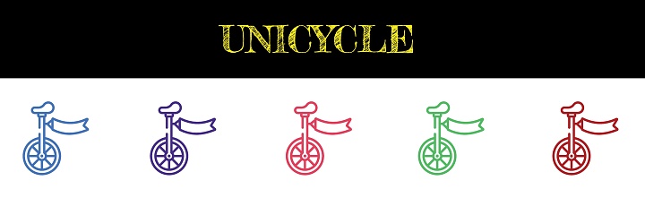 unicycle vector icon, Vector EPS 10 illustration style