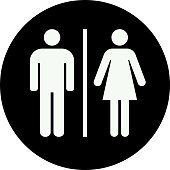 istock Unisex toilet sign. 1316007063