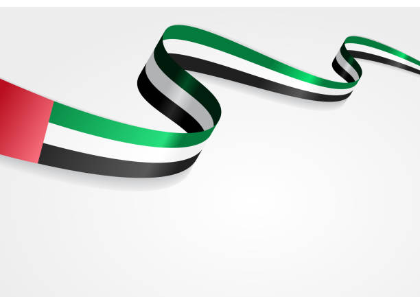 флаг объединённых арабских эмиратов фоне. векторная иллюстрация - uae flag stock illustrations