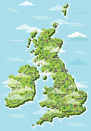 United Kingdom cities map