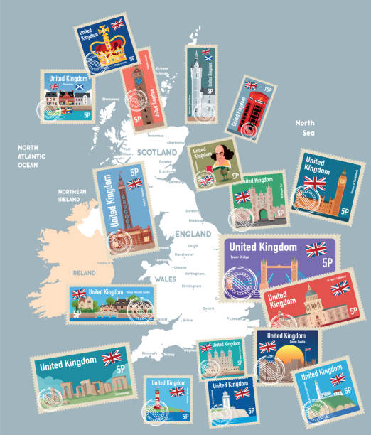 United Kingdom Map Vector United Kingdom Map county durham england stock illustrations