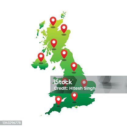istock United Kingdom with pin location 1343296778