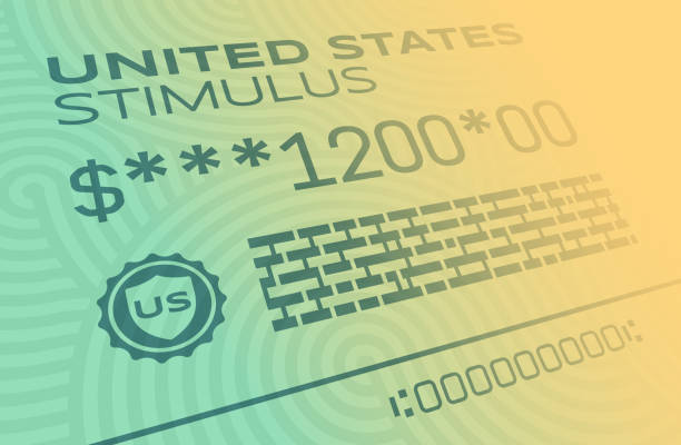 United States Stimulus Payment United States Treasury stimulus payment for Coronavirus CoViD-19 outbreak disease. stimulus check stock illustrations