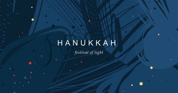 Universal Banner Template_10 Festival of Lights Hanukkah. Abstract creative universal artistic template.
Good for email header, social media post, AD, event and page cover, banner, background, poster and other graphic design. hanukkah stock illustrations