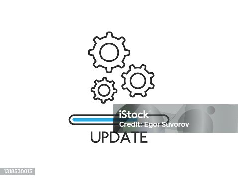 istock Update icon isolated white background. Upgrade system concept. Loading process or refresh. Application status in flat style. Updating app design. Vector illustration 1318530015