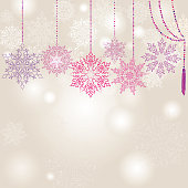Christmas decoration. Snow background.  Merry Christmas Festive seamless decoration pattern