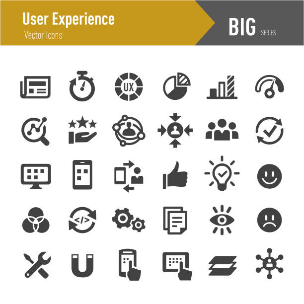 User Experience Icons Set - Big Series User Experience, Performance, Technology, accessibility stock illustrations