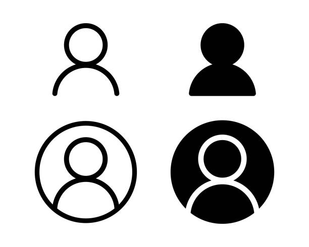 obraz ilustracji wektorowych ikony uwierzytelniania profilu użytkownika lub dostępu. - korzystać z komputera stock illustrations