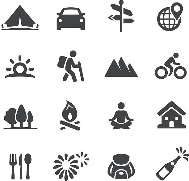 ilustraciones, imágenes clip art, dibujos animados e iconos de stock de iconos de vacaciones de acme serie - airbnb
