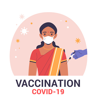 Vaccination against COVID-19 banner template.