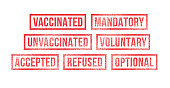 istock Vaccination Rubber Stamps Mandatory Vaccine 1295474218