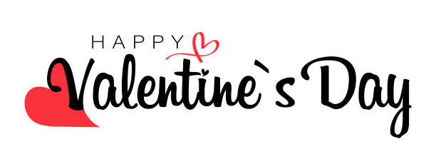 Valentine day lettering. Heart, love, symbol vector. Isolated on a white background Valentine day lettering. Heart, love, symbol vector. Isolated on a white background happy valentines day stock illustrations