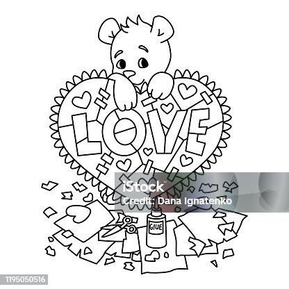 Boyama Sayfasi Color Me Ayi Baba Ayi Bebek Ile Clipart Goruntusu