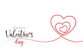 istock Valentine's Day Minimal Heart Design Card 1296339669