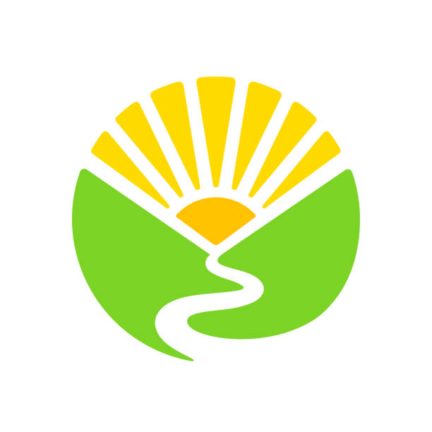 山谷和太陽 - peace logo 幅插畫檔、美工圖案、卡通及圖標