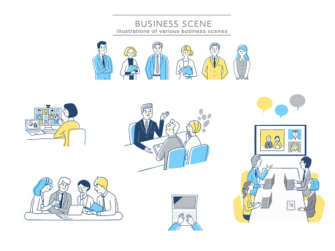 Various business scene sets