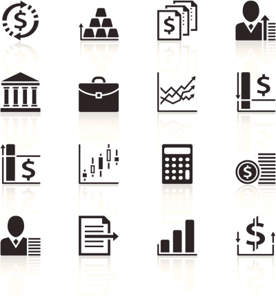 Various icons relating to money