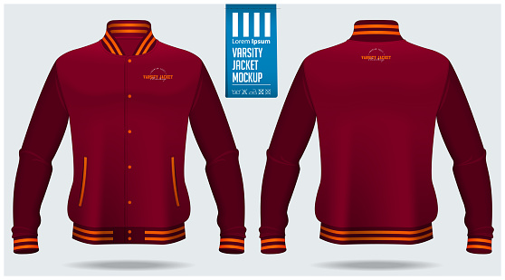 Download Varsity Jacket Mockup Template Design For Soccer Football ...