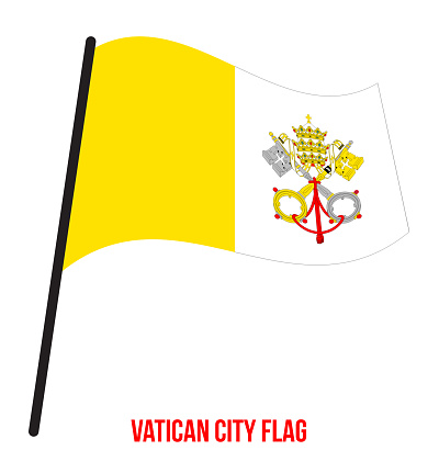 白の背景にベクトル図を振ってバチカン市国国旗バチカン市国の国旗 お祝いのベクターアート素材や画像を多数ご用意 Istock