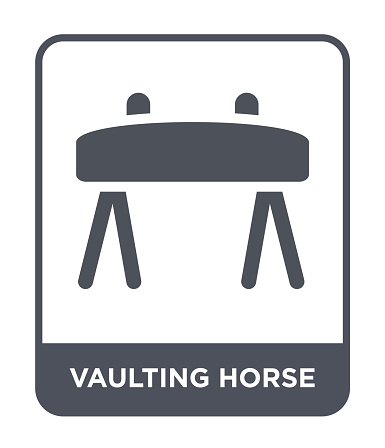 vaulting horse icon vector on white background, vaulting horse trendy filled icons from Gym equipment collection