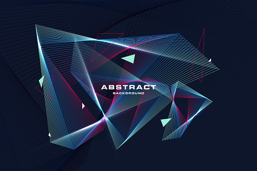Vector abstract background with dynamic waves