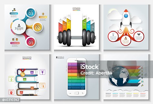 istock Vector abstract templates for infographics. 640310342
