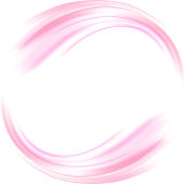 Vector background. Abstract the circle of soft pink waves. Frame of soft waves.